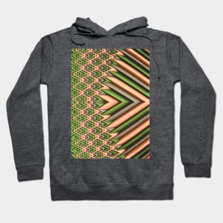 Earth Tone Abstract 3D Chevron Design Hoodie